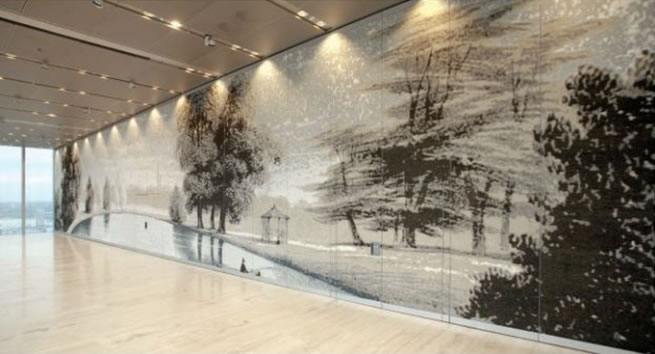 Folding Wall With Digital Art
